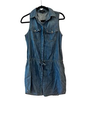 Sanctuary Sleeveless Denim Tie-Waist Mini Dress